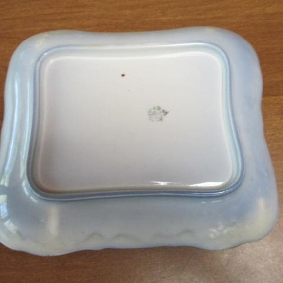 Vanity Tray Blue & White Rectangle Plate Profile Plates Victorian Lady La Belle - Picture 4 of 5